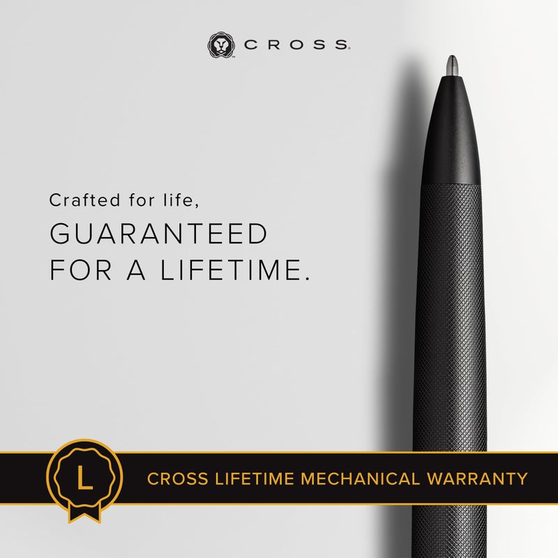 Cross Townsend Refillable Ballpoint Pen Presented in a Luxury Gift Box - Medium Point, Black Ink, Black Micro-knurl - Image 3